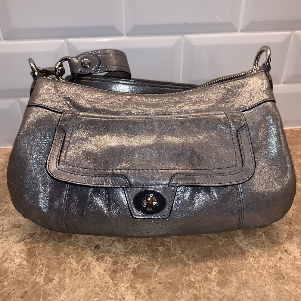 Coach crossbody bag in gun metal